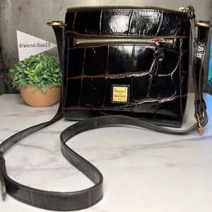 Dooney & Bourke crossbody purse deep reddish brown